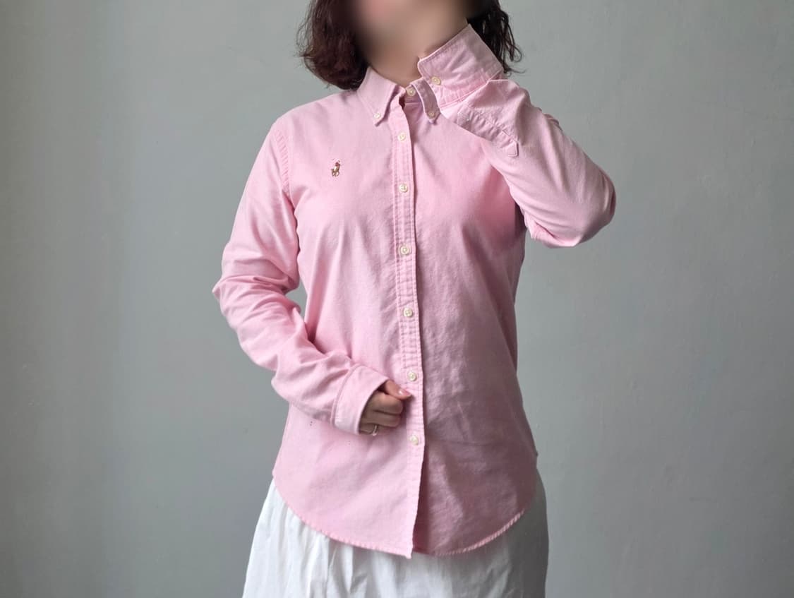 [프립]폴로 랄프로렌 스포츠 여성 핑크 옥스포드 남방셔츠 상품이미지3