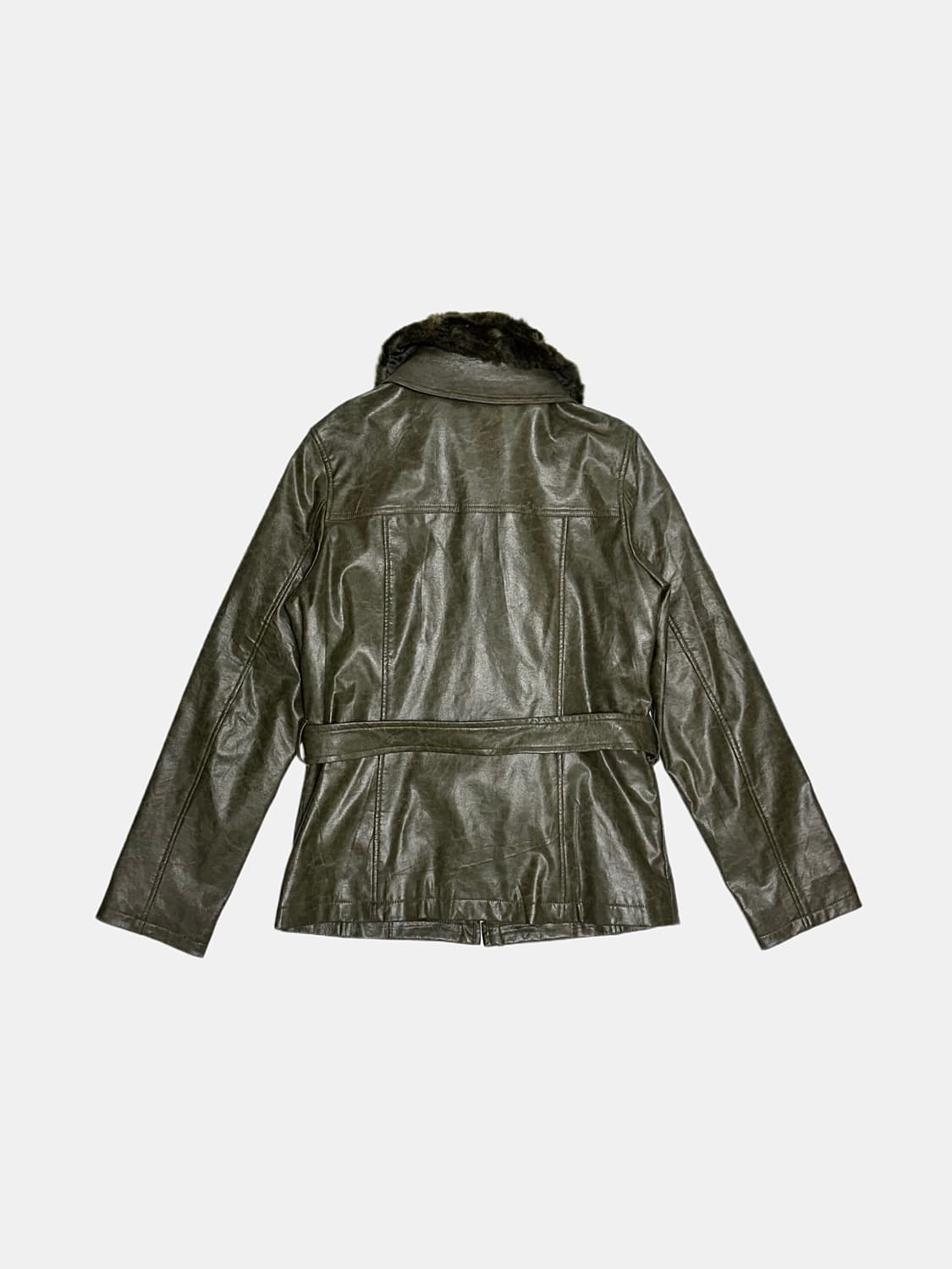 MK klein 페이크 레더 퍼 자켓 일본빈티지 상품이미지9