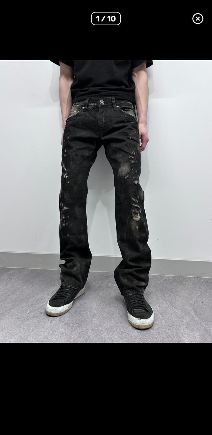 버카루 하드워싱 디스트레스드 데님 상품이미지1