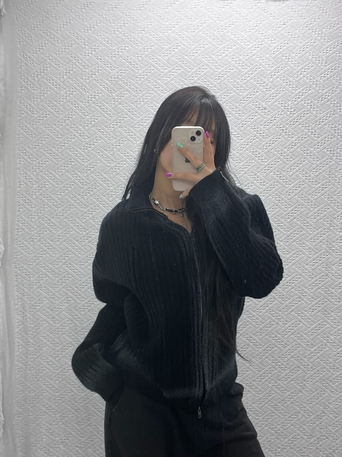 노쿨러스 그런지 빈티지 스프레이 집업 가디건 1 C06879 상품이미지2