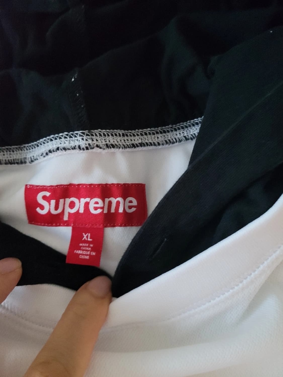 슈프림 후드 써커 져지 화이트 상품이미지4