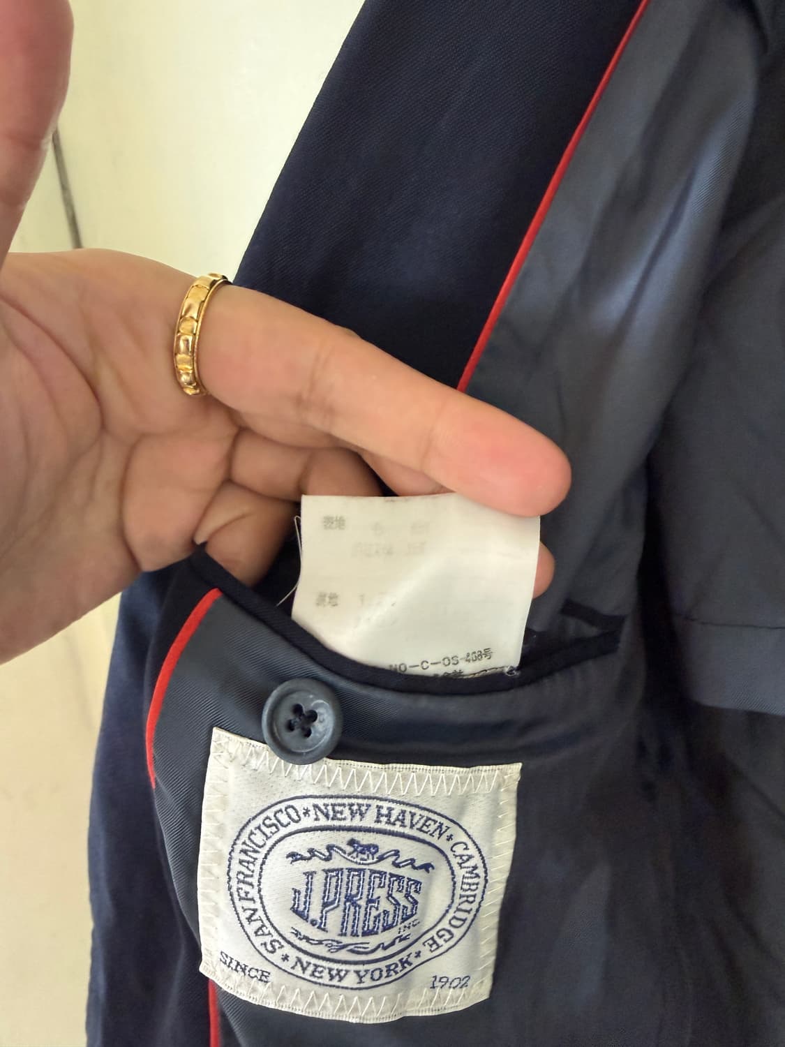 J press 제이프레스 금장 버튼 블레이저 자켓 상품이미지6