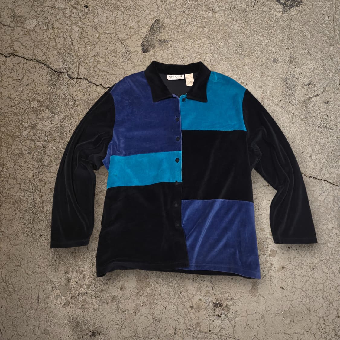 90s ERIKA II COLLECTION 벨벳  셔츠 상품이미지1