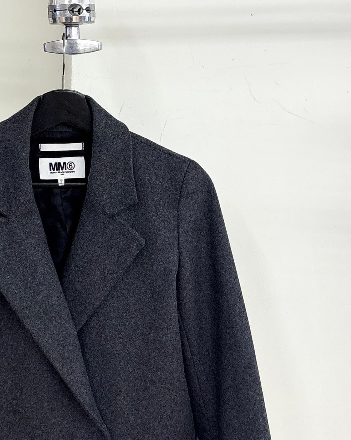 MM6 차콜 울 스냅버튼 블레이저 자켓 상품이미지4
