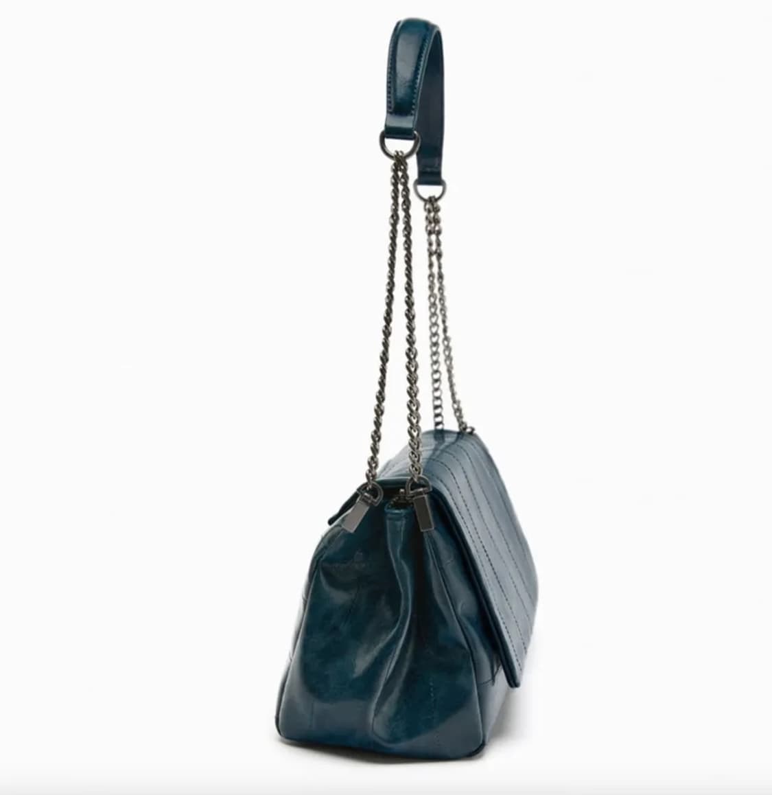 자라 락 플랩 숄더백 딥블루색상 상품이미지3