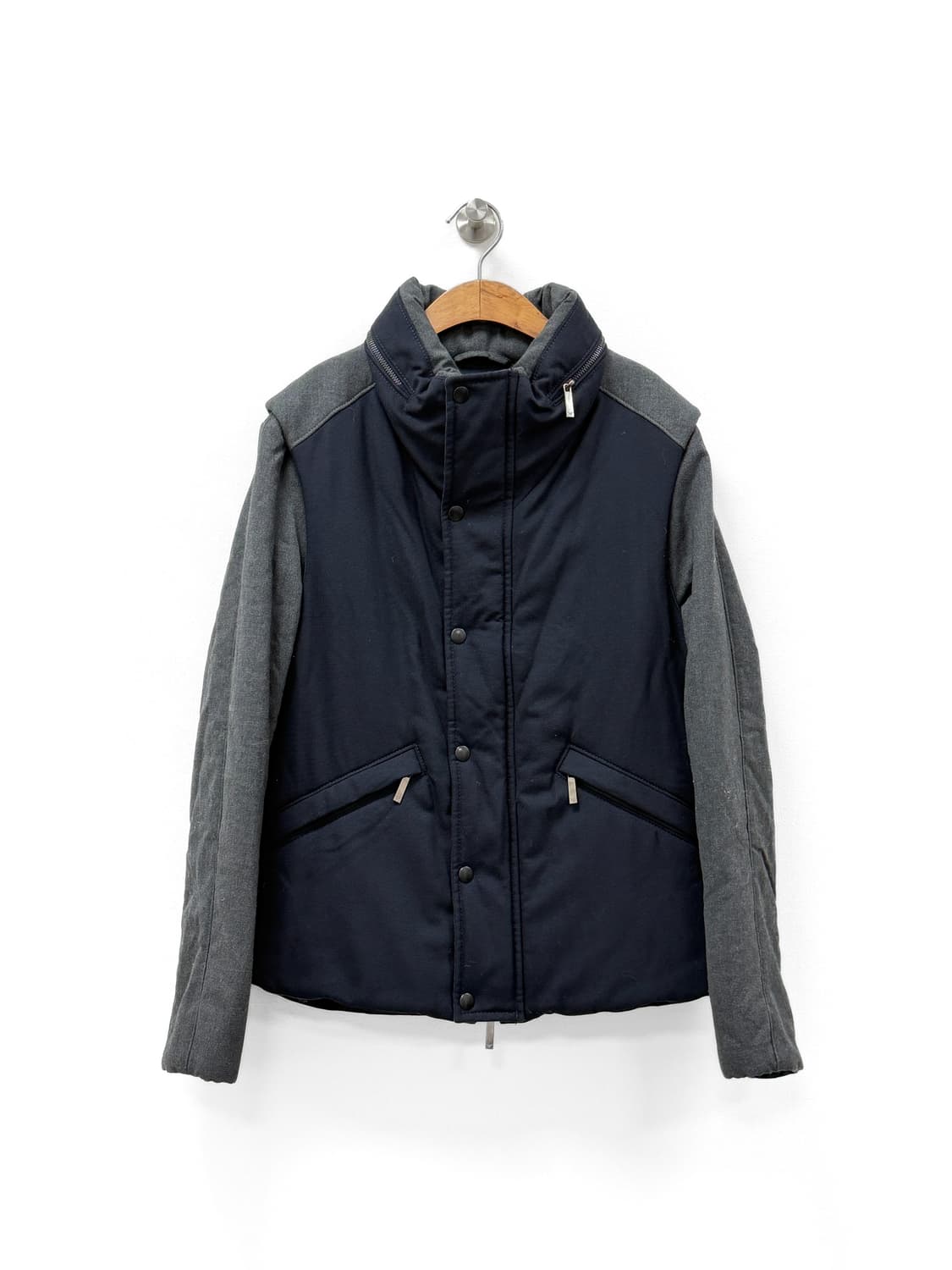 아르마니 디테쳐블 패디드 하이넥 자켓 상품이미지1