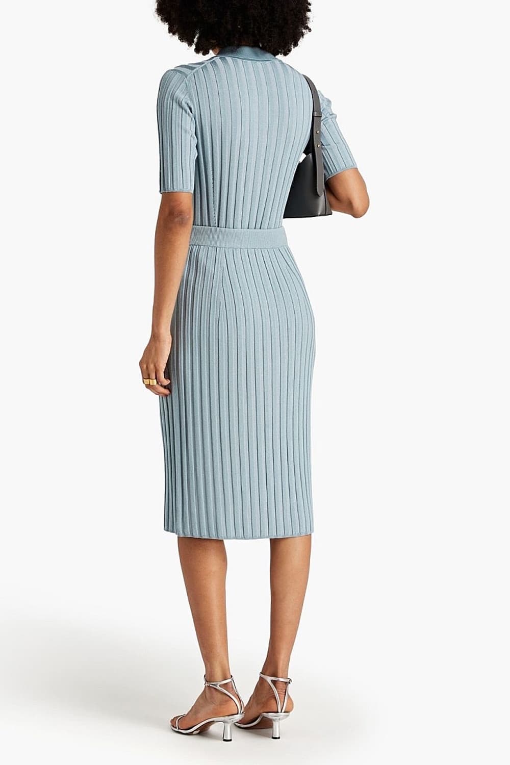 (정품/새상품) 조셉 여성 더스티블루 립 니트 스커트 상품이미지5