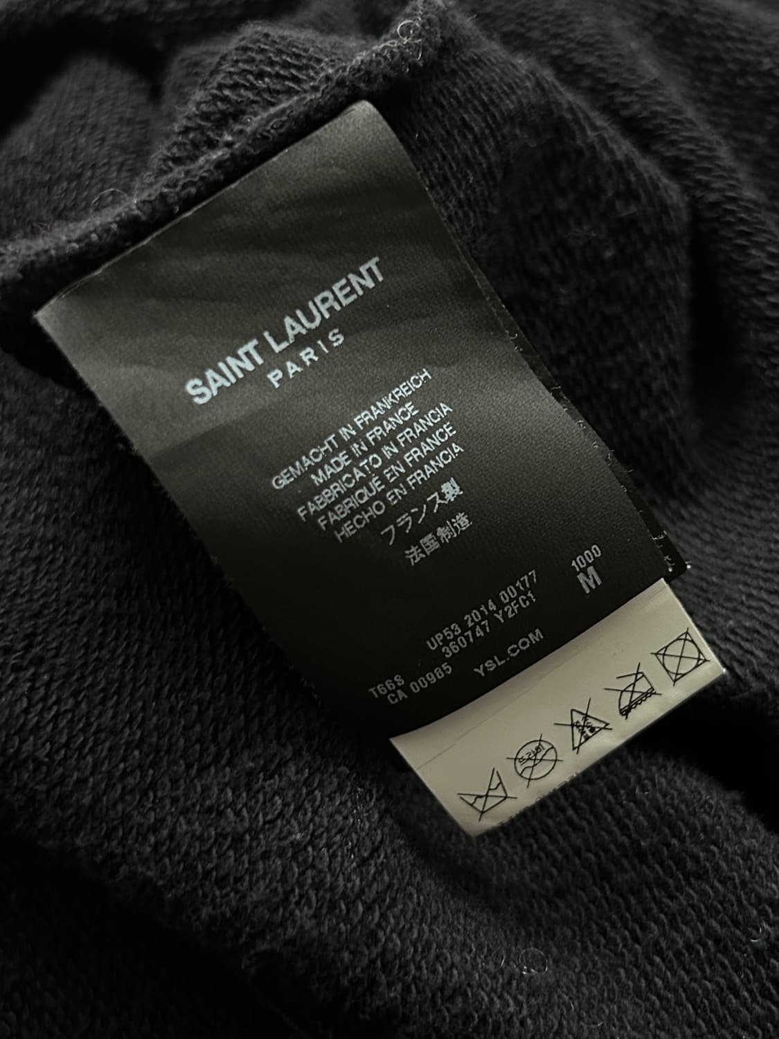 rare* 생로랑 14fw 에디 레더 하이브리드 후드 집업 상품이미지6