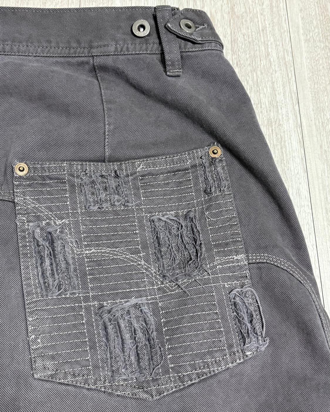 [3]폴리테루 1011 웨스턴 보로 팬츠 그레이 상품이미지7