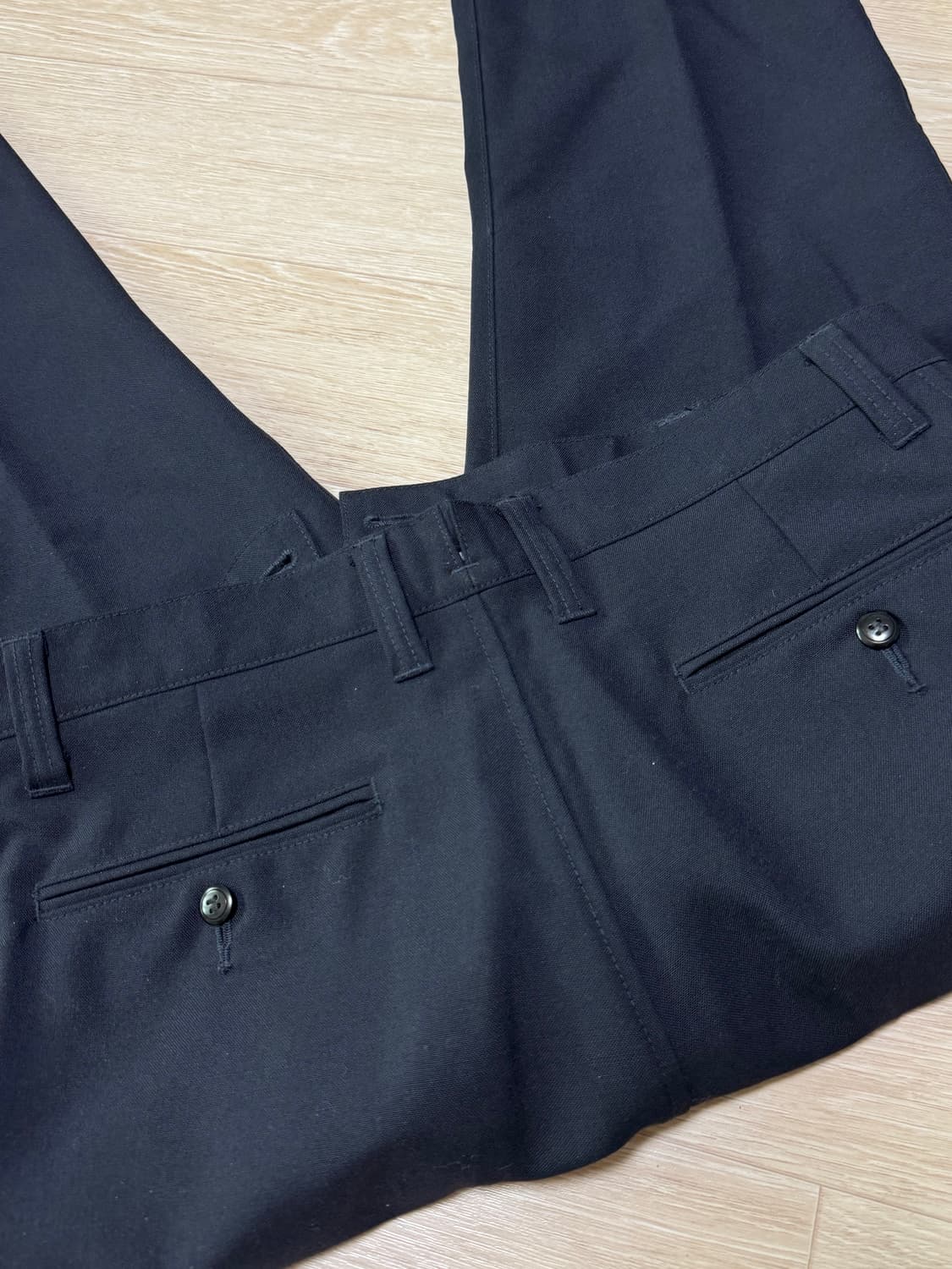 준야와타나베 맨 파나마 울 팬츠 네이비 상품이미지4