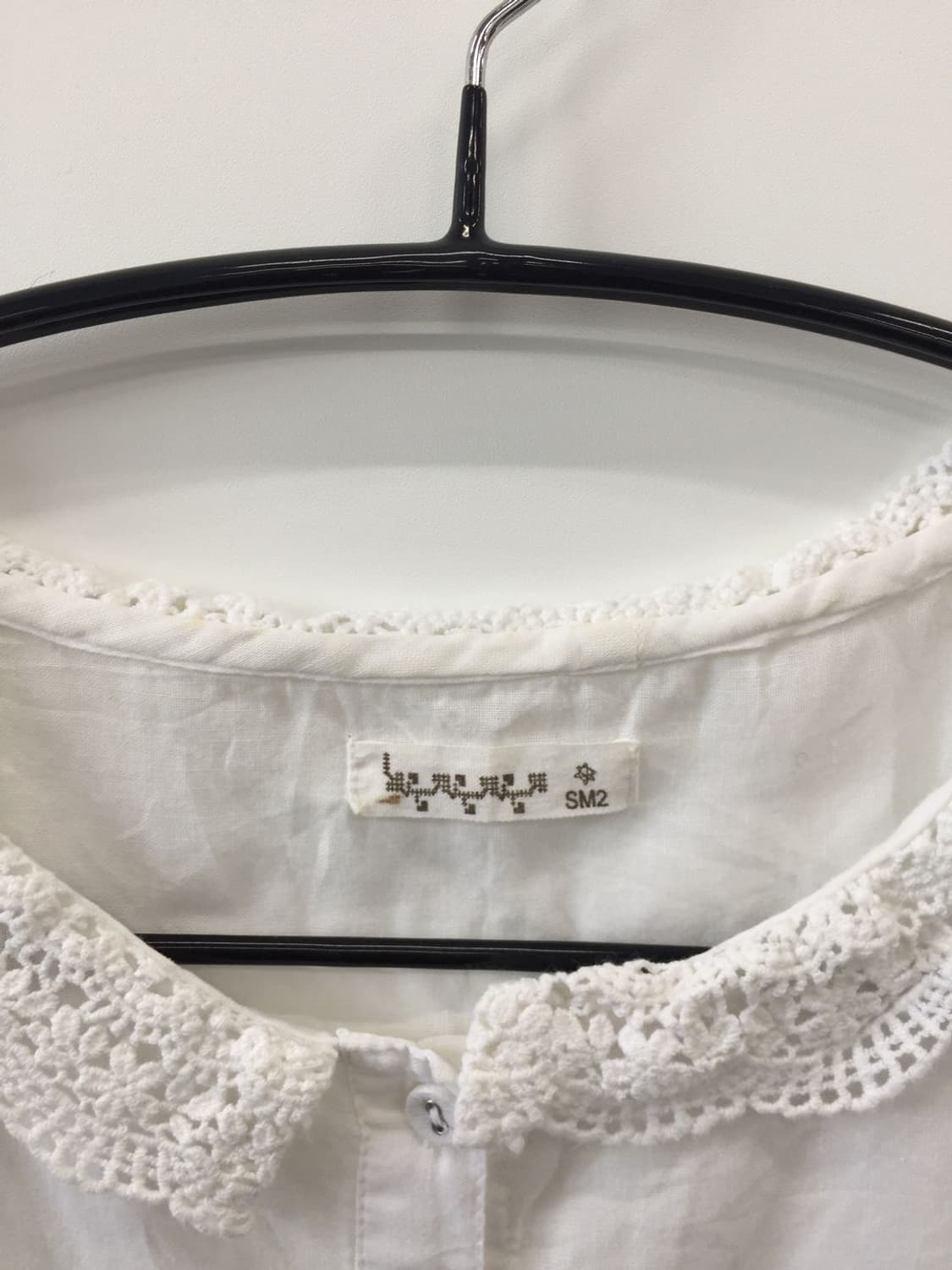 SM2 White Lace Collar Linen Blouse 상품이미지6