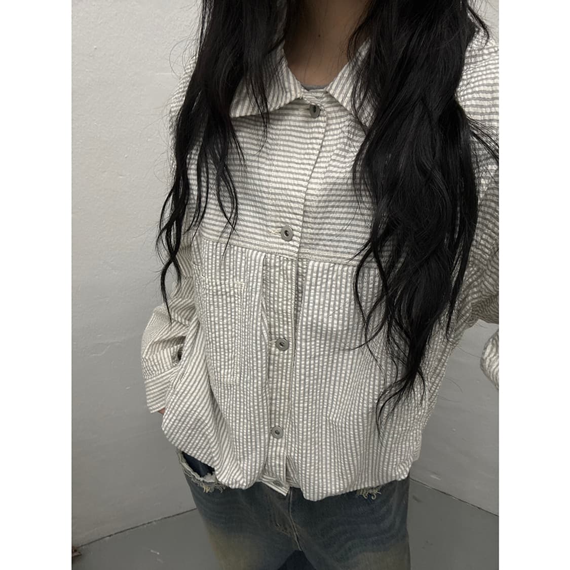 BEAMS Seersucker Balloon G Jacket 상품이미지2