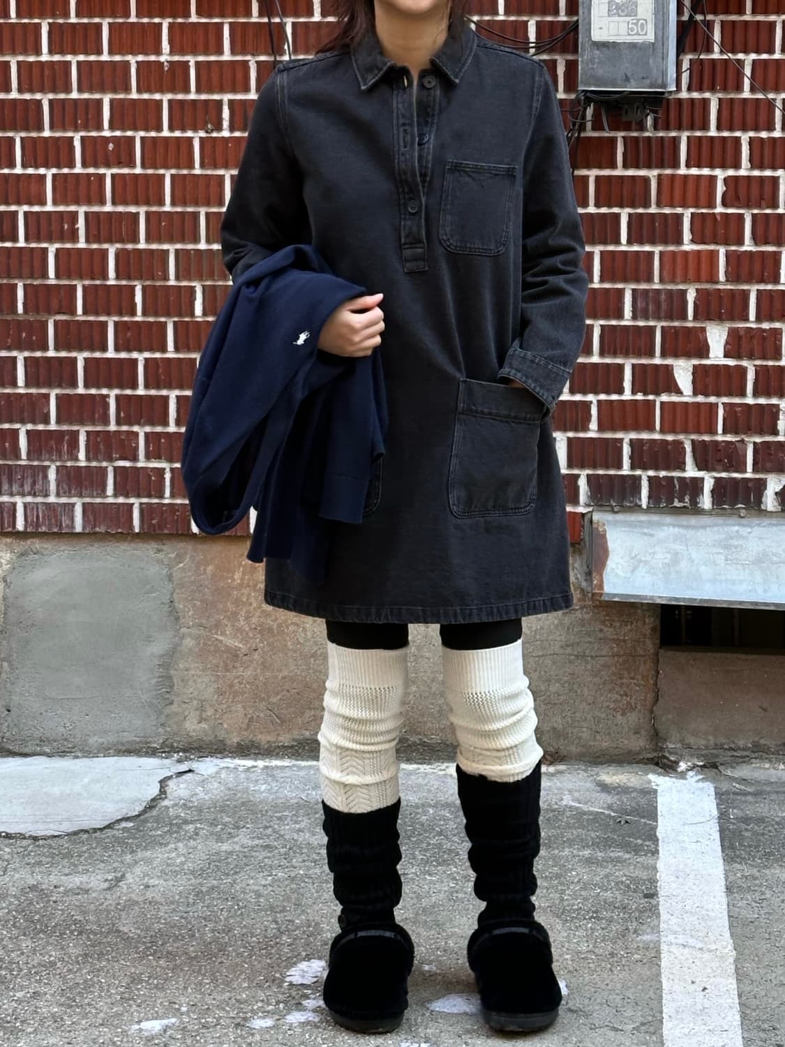 지방시 코트 폴로 가디건 아페쎄 흑청 원피스 코디 상품이미지6