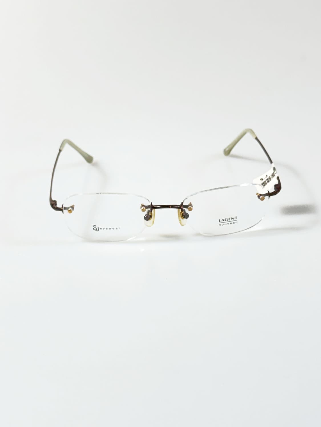 서전 LAGENT 무테 스퀘어 프레임 빈티지 안경 상품이미지2