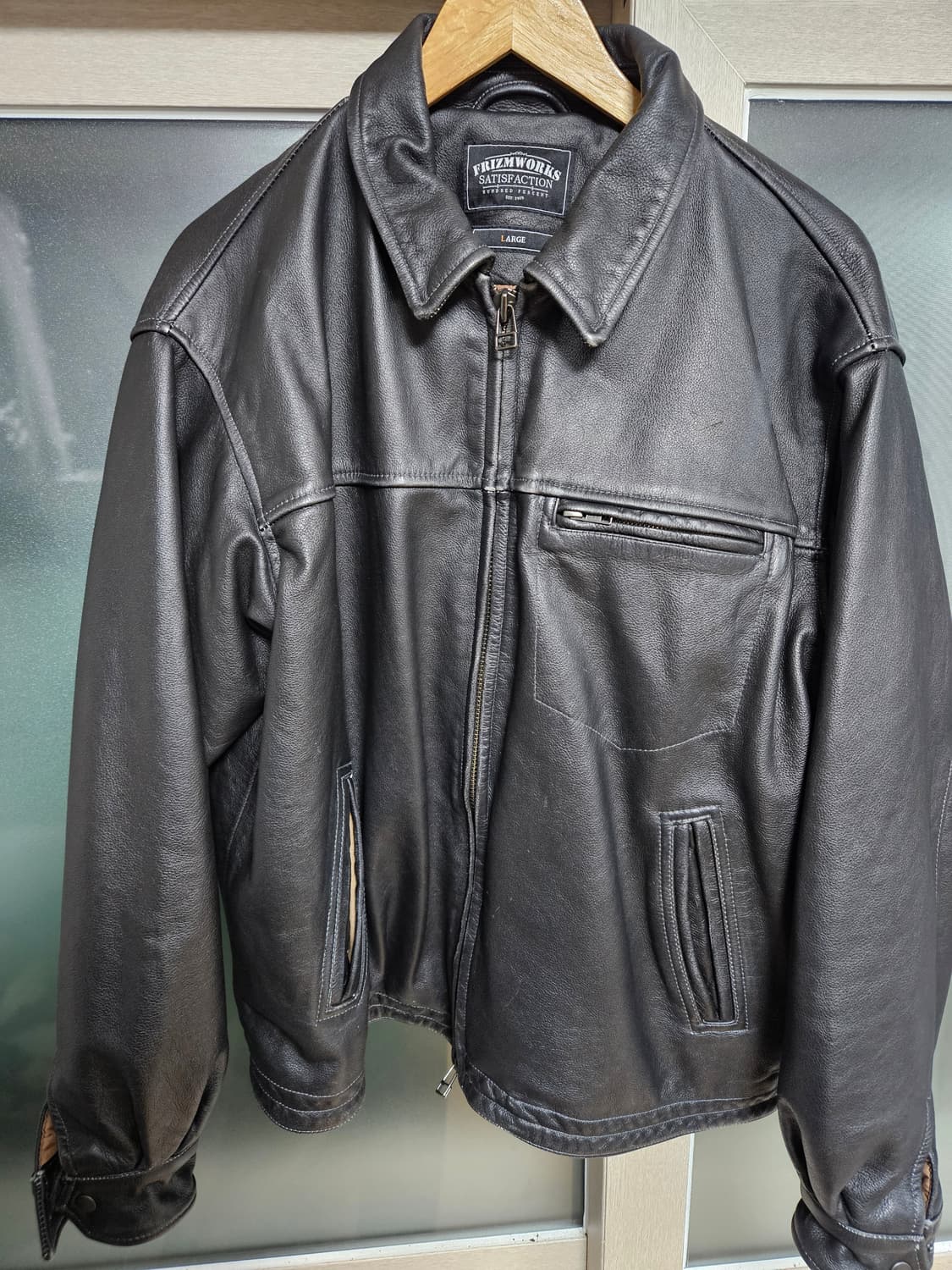 프리즘웍스 카우하이드 가죽자켓 L사이즈 상품이미지3