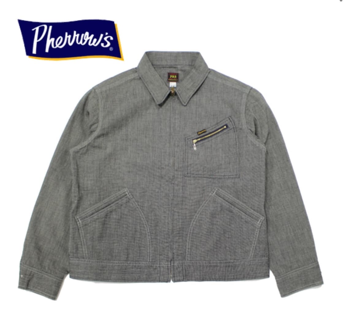 페로우즈 26SS 1960s front zip work 자켓 그레이 상품이미지6