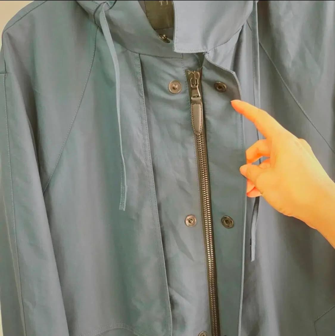 [TIME] 타임옴므 청록색 후드 트렌치 코트  롱코트 남성 105 상품이미지3