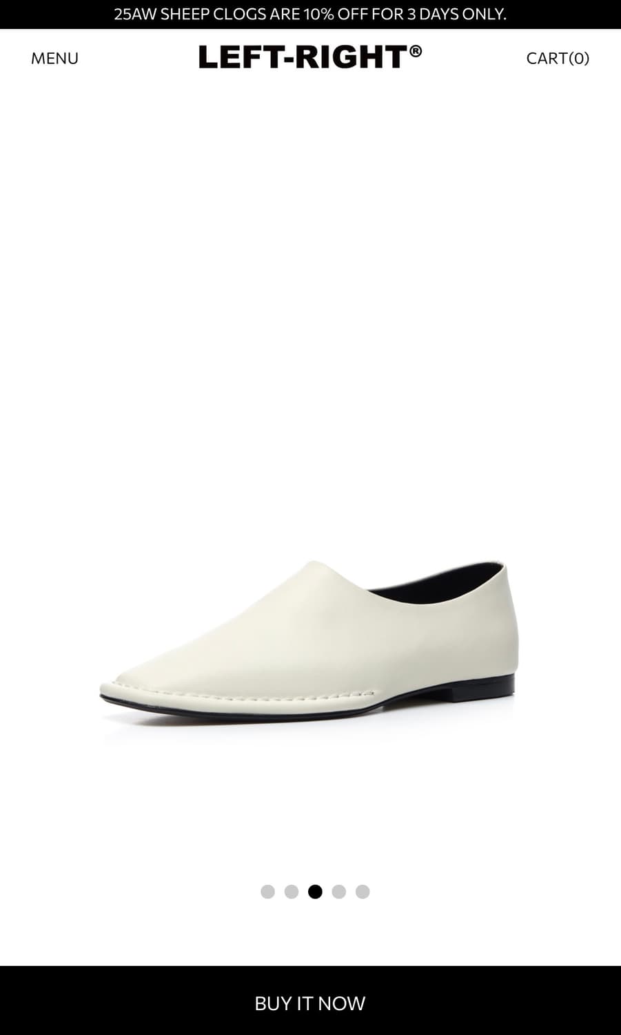 LEFT-RIGHT 브랜드의 아이보리색 여성 로퍼  상품이미지3