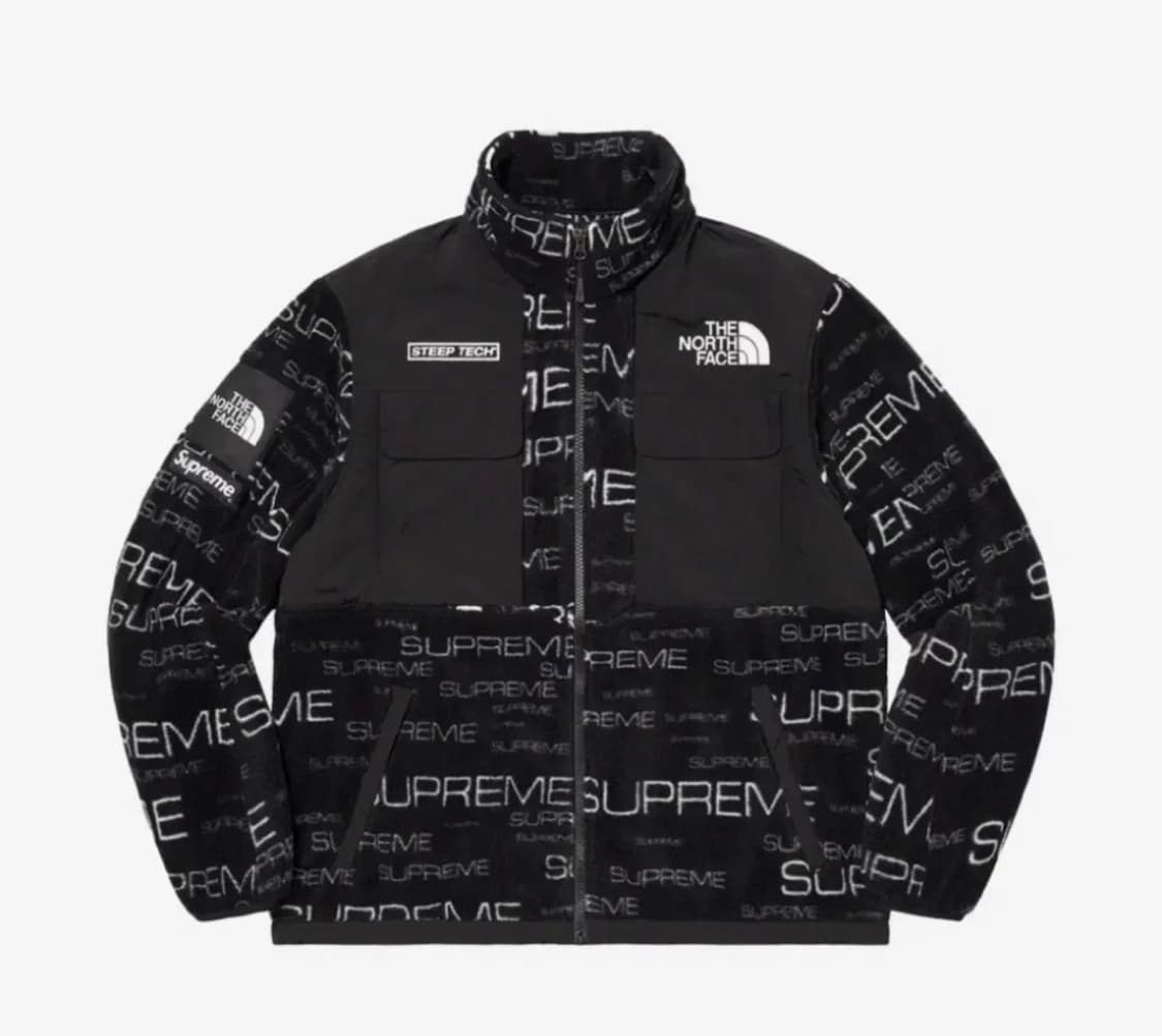 M)슈프림 노스페이스 스팁 테크플리스 자켓 블랙 -21FW 상품이미지1