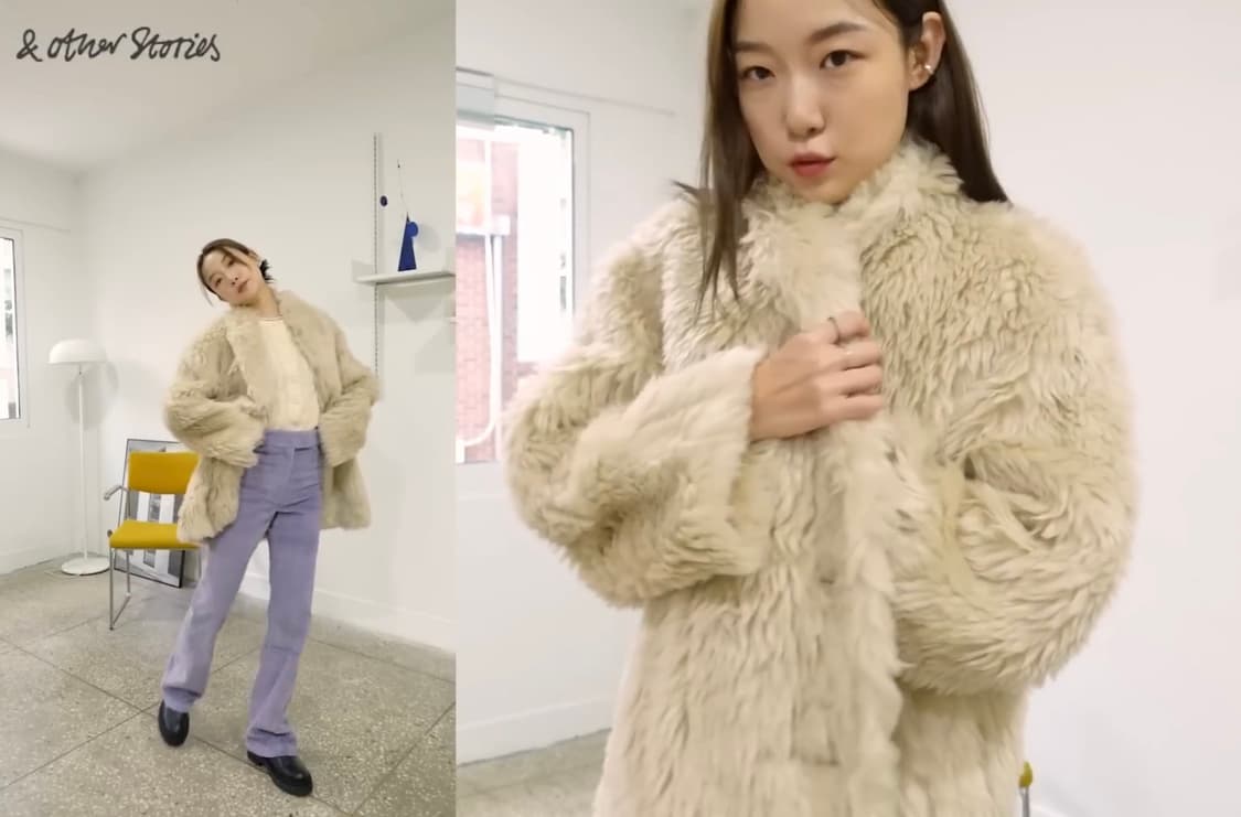 앤아더스토리즈 faux 퍼자켓 S 상품이미지1