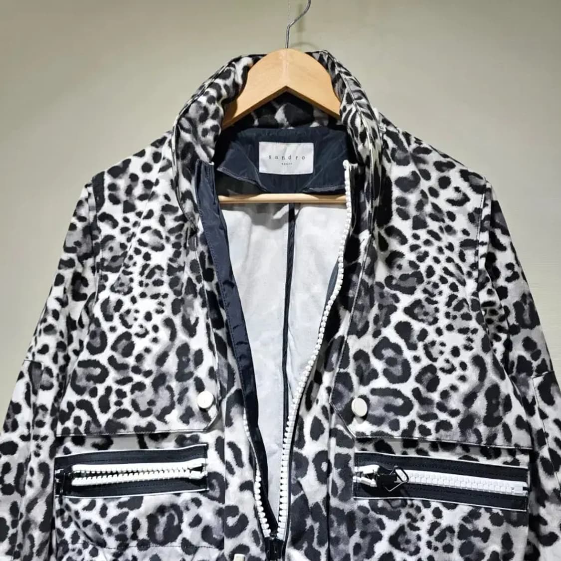 산드로 레오파드 후드 파카 자켓 ~55 상품이미지4