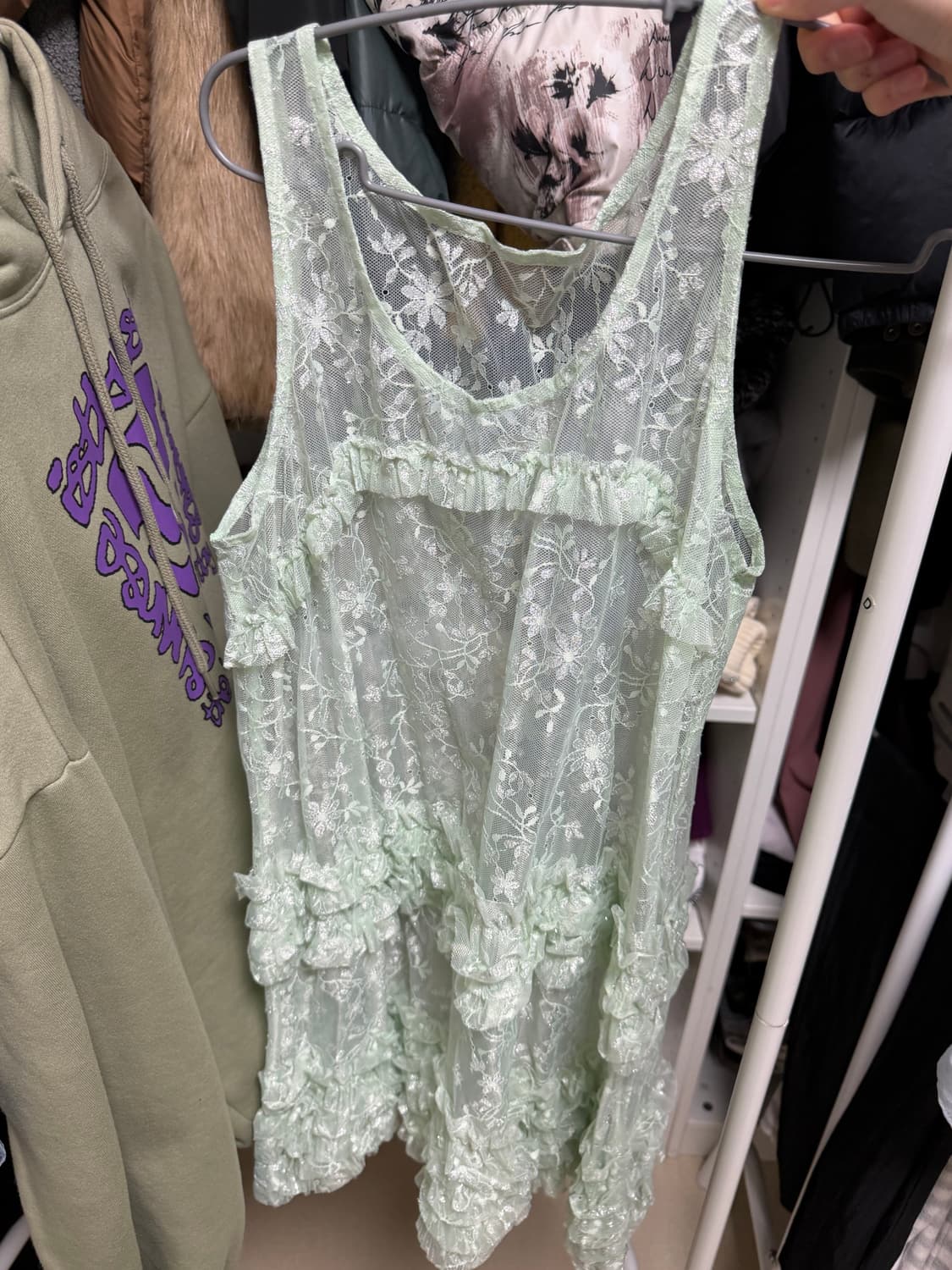 러프넥 레이어드 원피스 상품이미지1