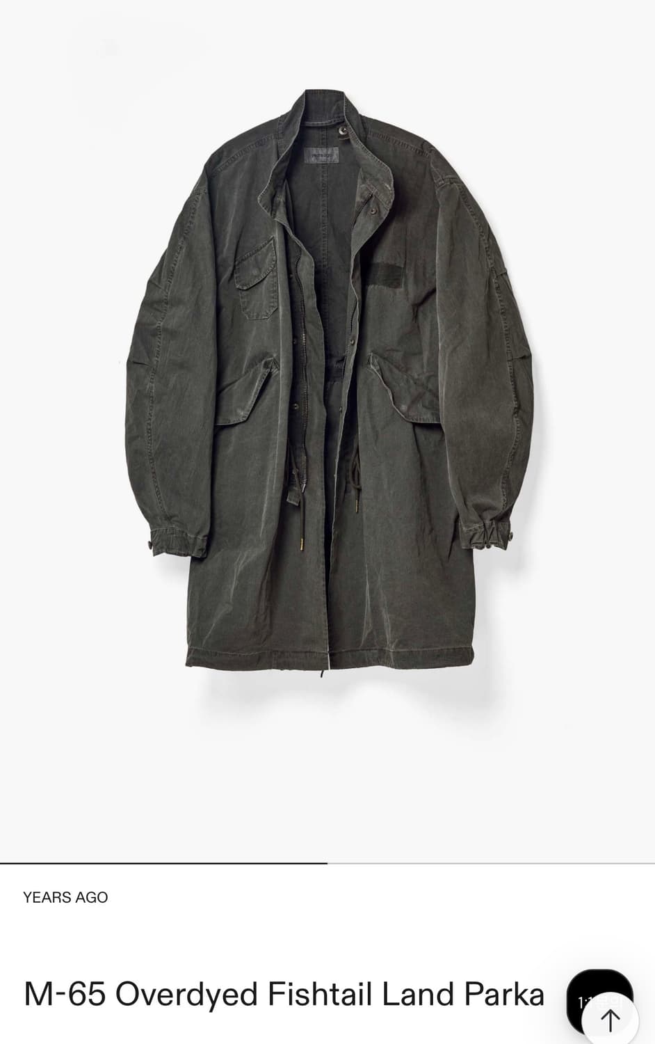 L) 이얼즈어고 m65 오버다이드 피쉬테일 랜드 파카 상품이미지1