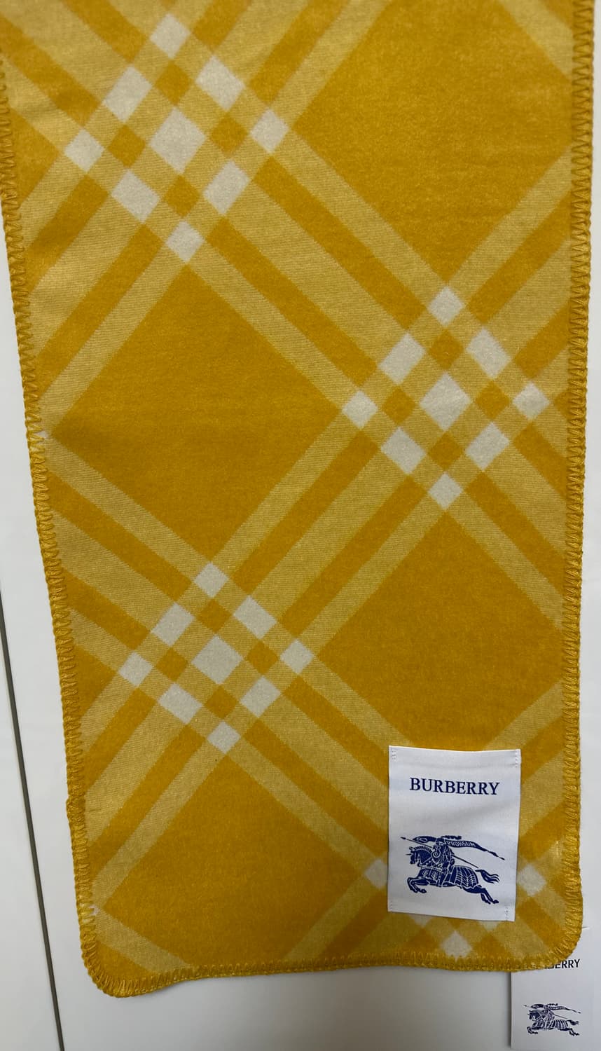 버버리 옐로우 체크 울머플러 남여공용 상품이미지2