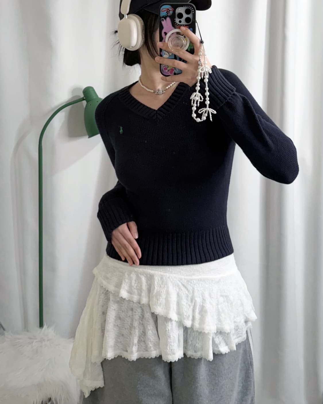 폴로 랄프로렌 네이비 브이넥 니트 상품이미지4