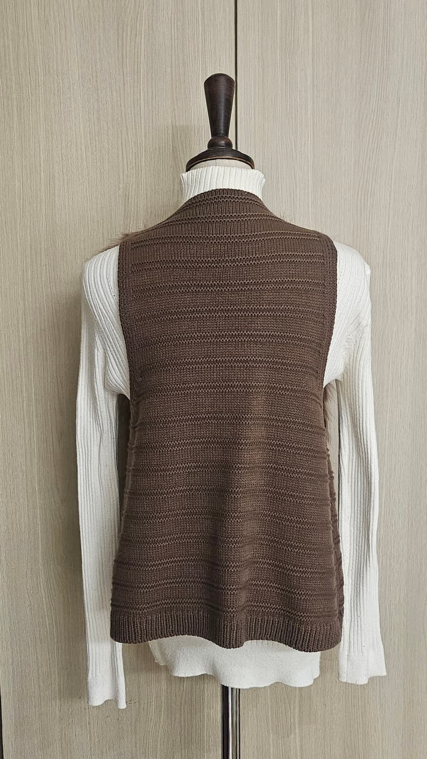 (레어템)플라스틱아일랜드 천연 라쿤퍼 니트 베스트 S 44~55 상품이미지7