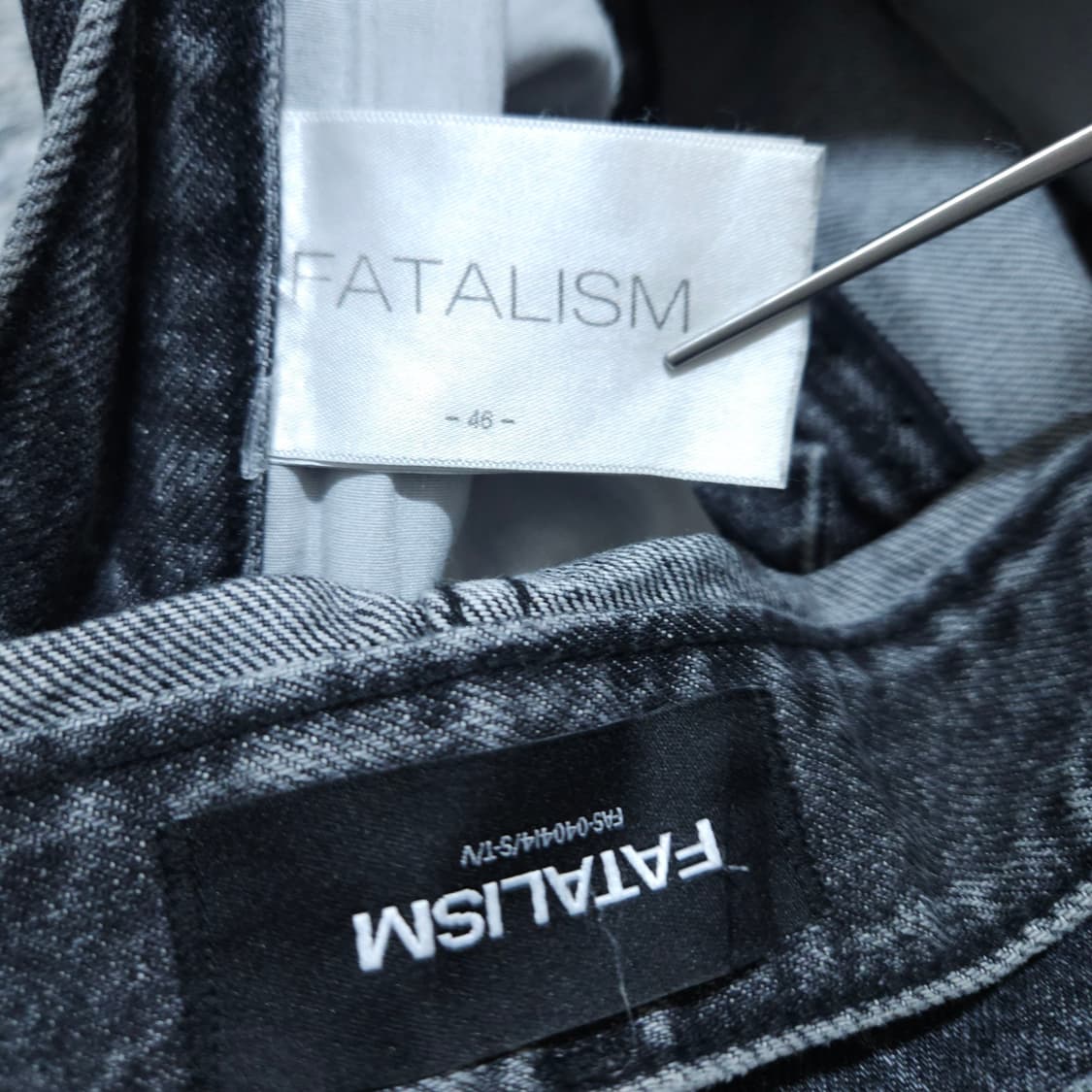 페이탈리즘) 30(46) 남자 흑청바지 와이드팬츠 / 왕눈이샵 상품이미지8