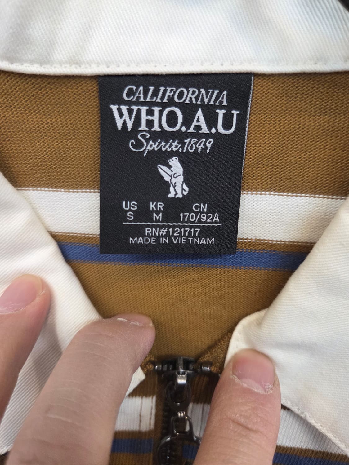 후아유 스트라이프 카라긴팔 m 상품이미지3