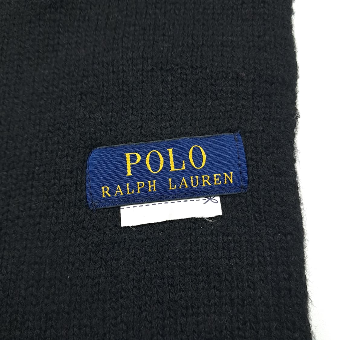 MX232 폴로 랄프로렌 블랙 불독 자수 니트 목도리 머플러 상품이미지4