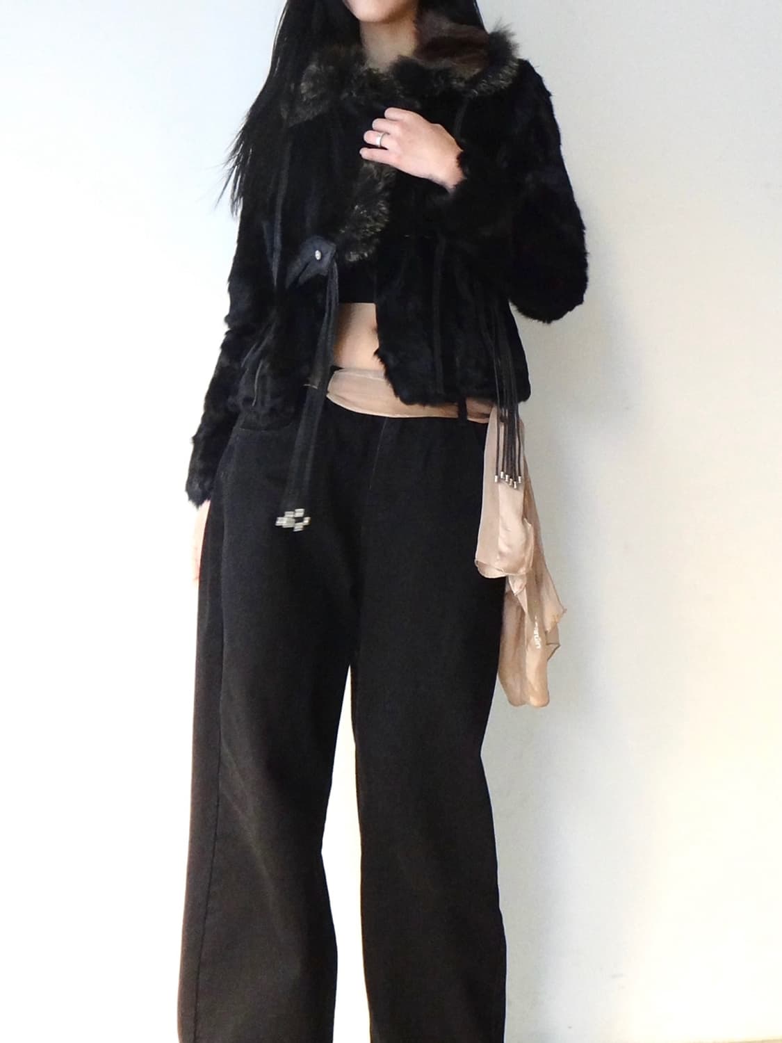 Feminine string short fur jacket  상품이미지8