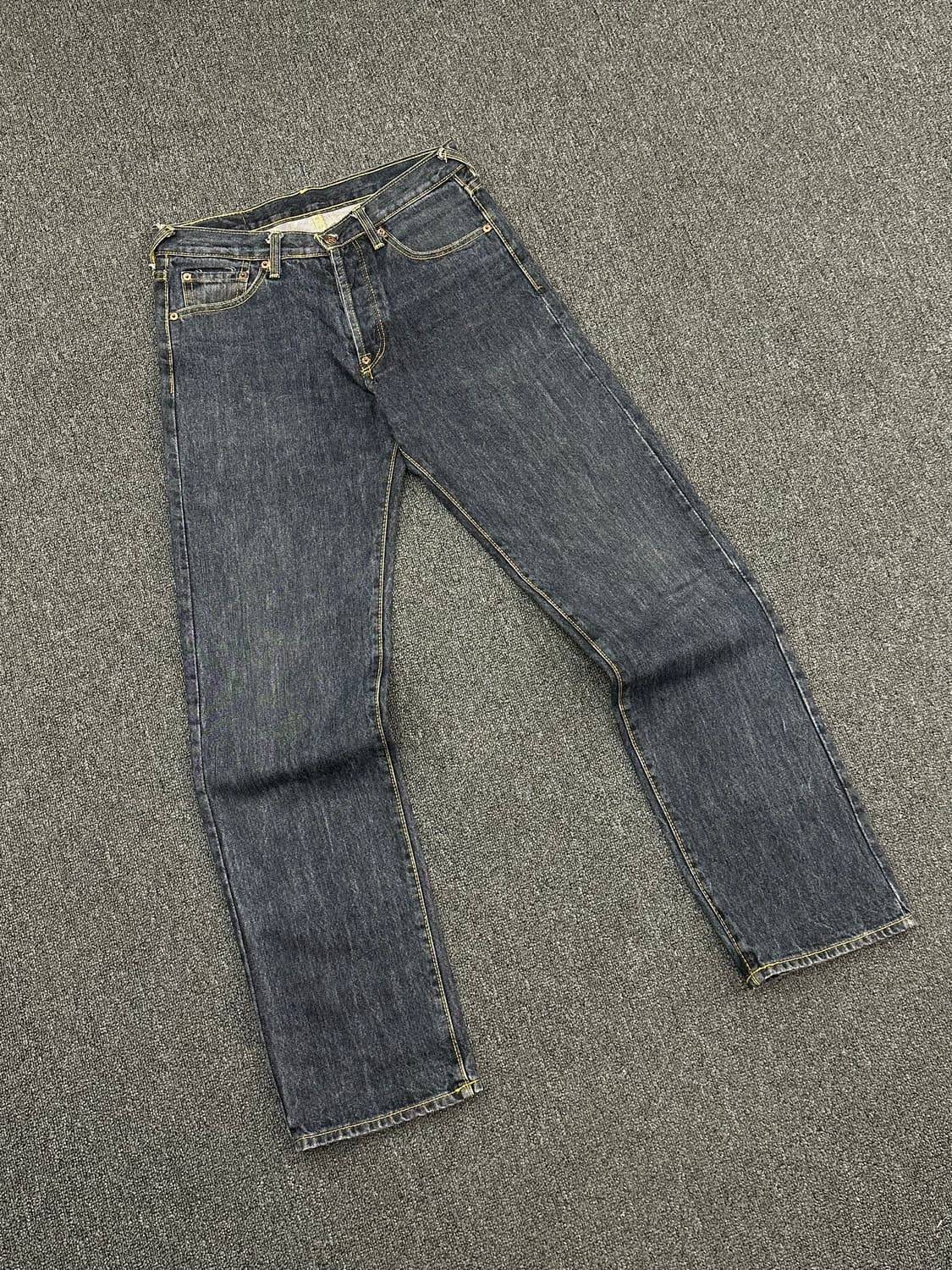 30)에비수 빈티지 포켓 드래곤 프린팅  데님팬츠 상품이미지3