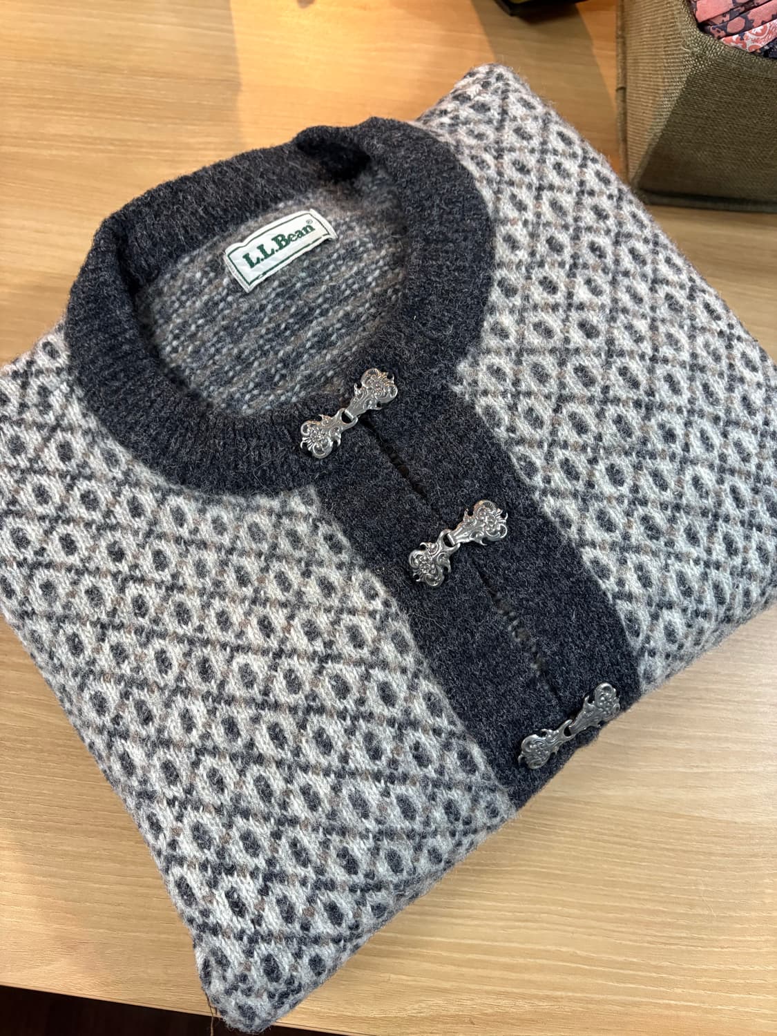 80’s LL Bean Norway birds eye Wool Knit 상품이미지9