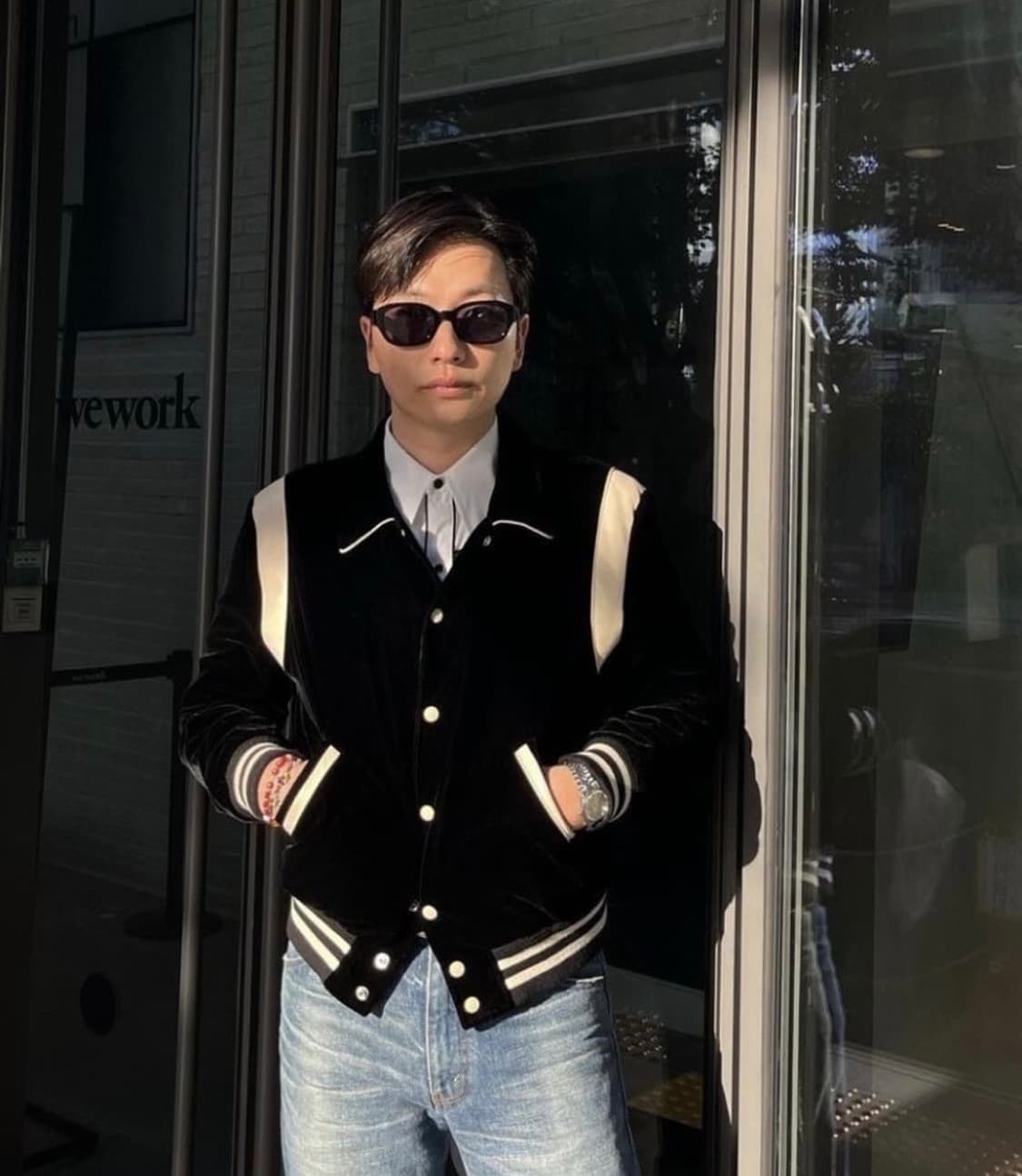 [K] 셀린느 벨벳 테디 이동휘 바시티자켓 상품이미지6