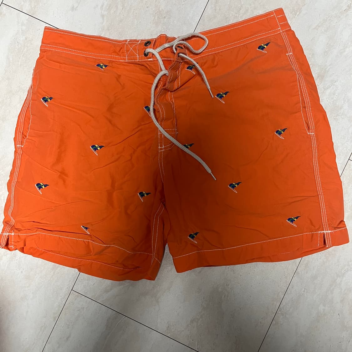POLO 폴로 랄프로렌 오렌지 자수 수영복 L  상품이미지1