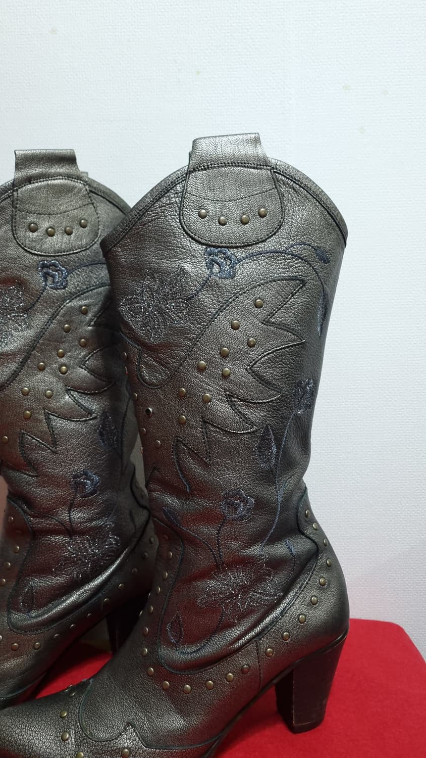 스터드 장식 웨스턴 미들부츠 235 상품이미지3