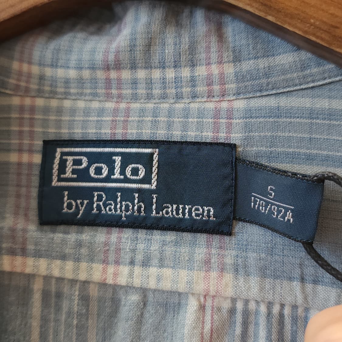 폴로 랄프로렌 체크셔츠 투포켓 워크셔츠 썸머 코튼 스카이블루 s 상품이미지9