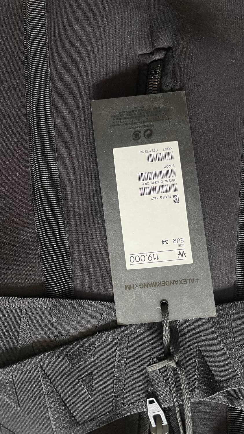 알렉산더왕 H&M 블랙 미니 원피스 / 스쿠버드레스 (새상품) 상품이미지3
