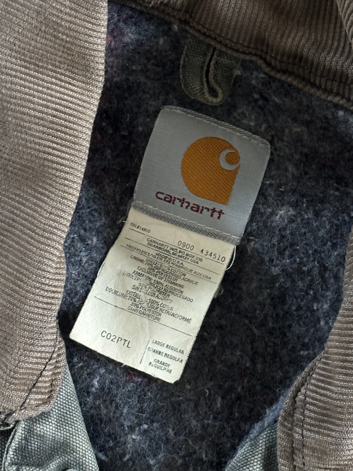 Carhartt 칼하트 그레이 워크 자켓 상품이미지5