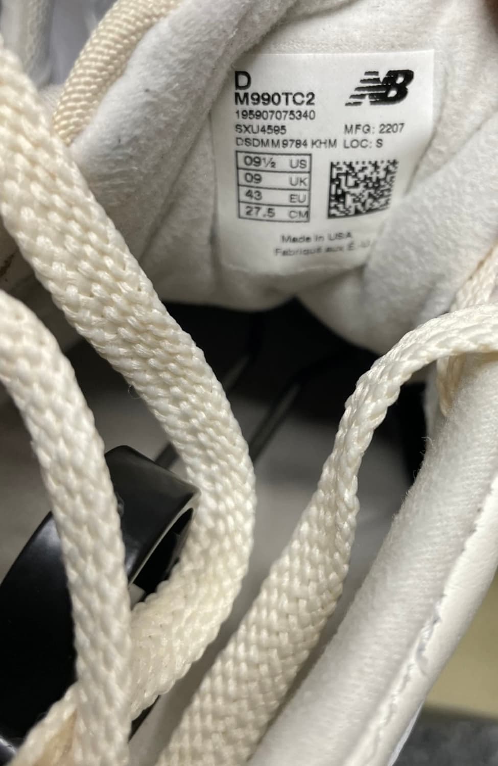 뉴발란스 990v2 MADE IN USA 사이즈 275 Sea-salt색 상품이미지6