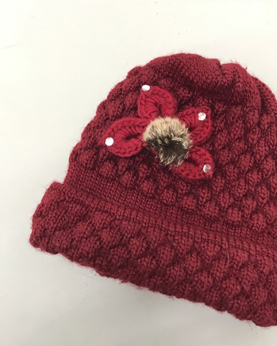 Vintage Burgundy Knit Beanie 상품이미지2