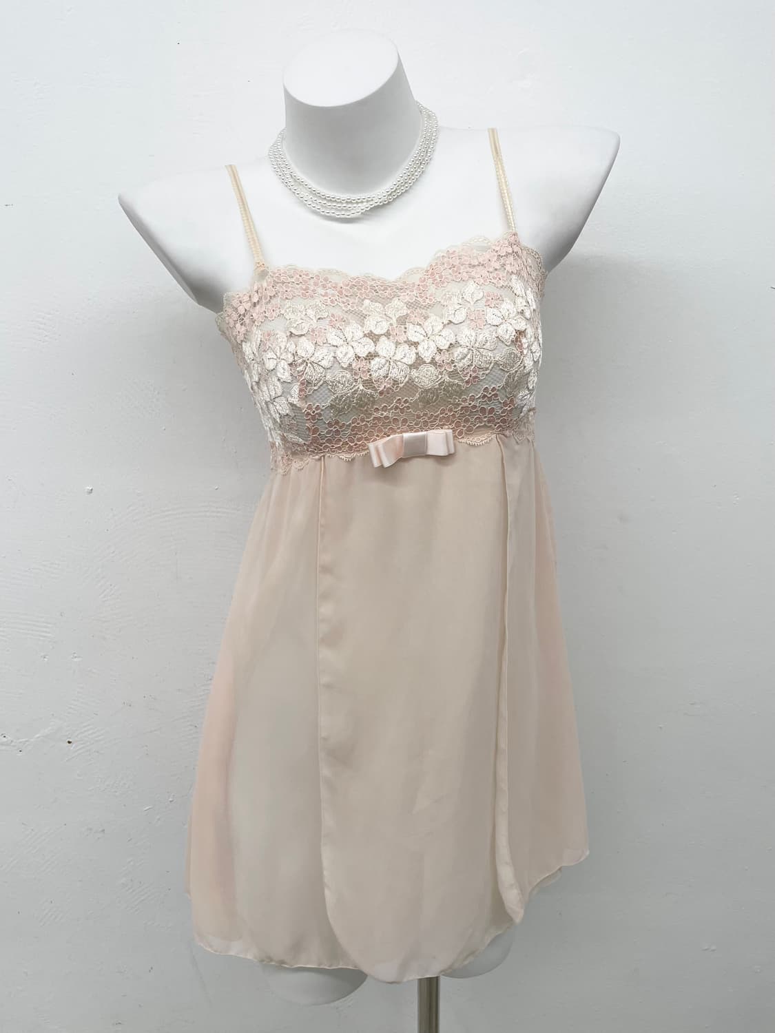 피치 시어 레이스 슬립 상품이미지1