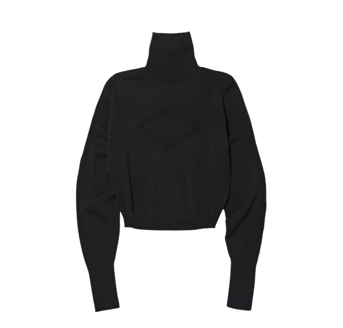 미스치프 터틀 넥 니트 탑 블랙 S 상품이미지1