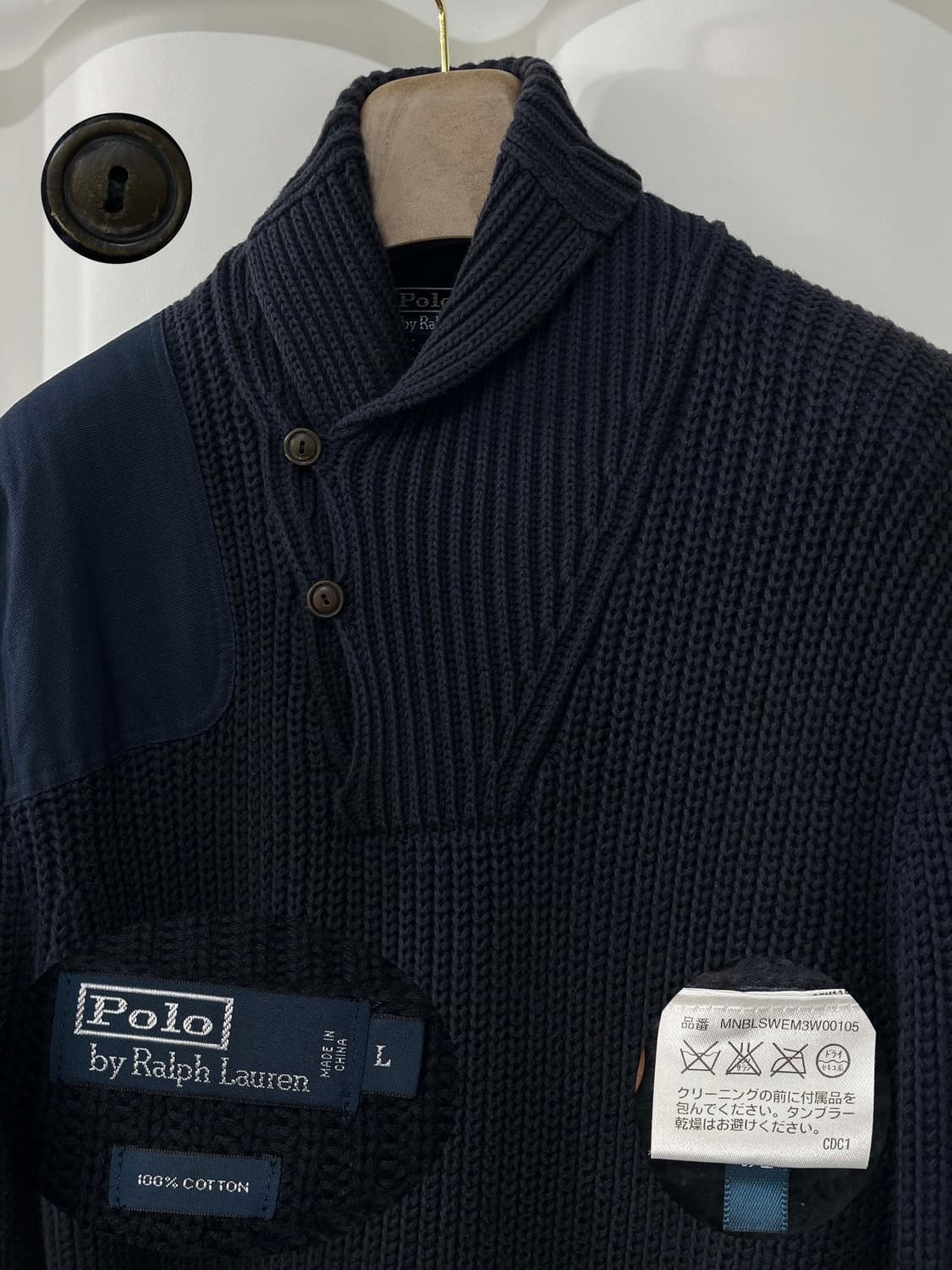 폴로 랄프로렌 퍼플네이비 코만도 엘보패치 밀리터리 스웨터 상품이미지3