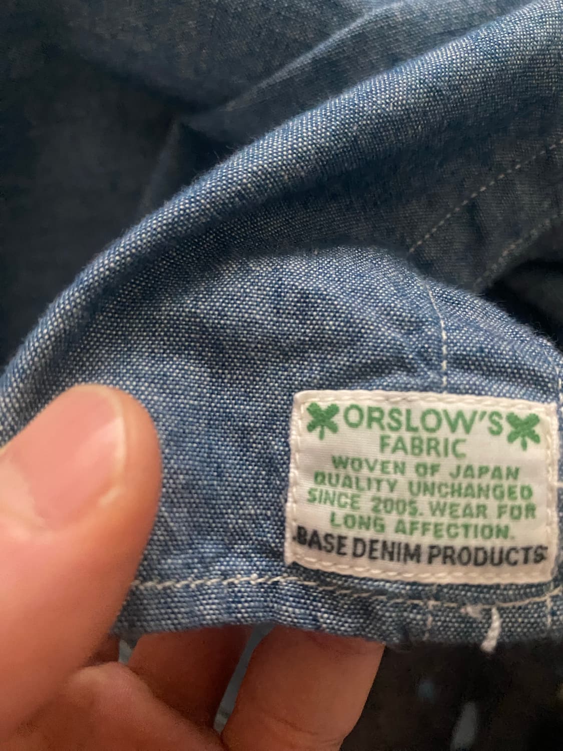 오어슬로우 빈티지핏 샴브레이 셔츠 상품이미지5