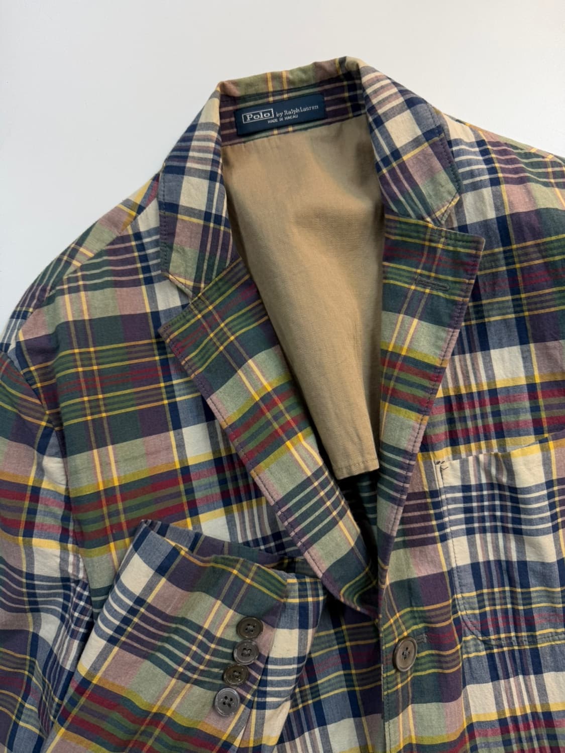 폴로 랄프로렌 마드라스 체크 블레이져 자켓  상품이미지1