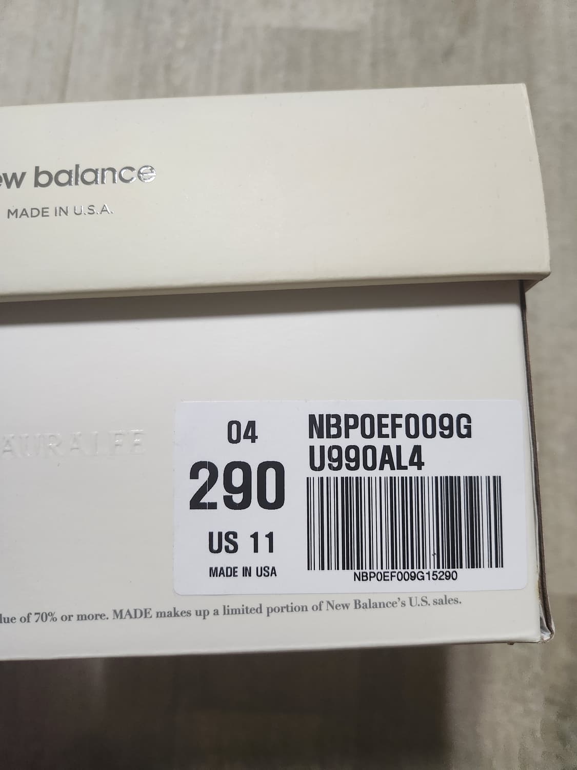 오라리 뉴발 990v3 트루퍼 290 상품이미지6